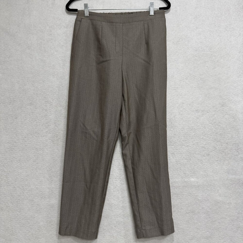 Dress Forum Pants Womens Small Herringbone Straight Leg Stretch Pockets Office